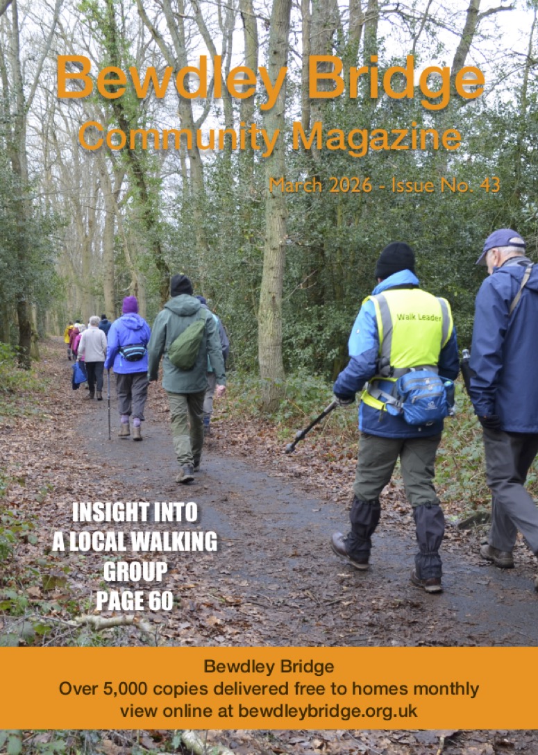 The Bridge magazine cover featuring Kidderminster Stride and Stroll walking group